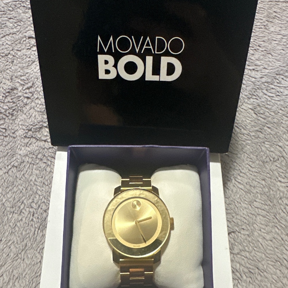 MOVADO BOLD GOLD WOMENS WATCH